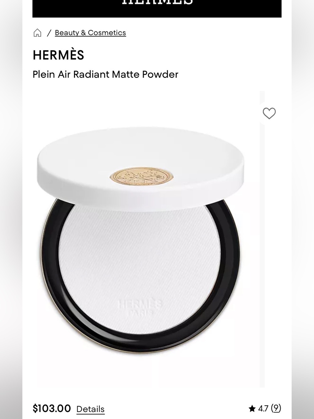 Hermes Plein Air Powder